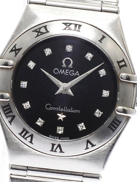 OMEGA Constellation Mini 1562.56 12P diamond black Dial Quartz Ladies_935547 main image 5
